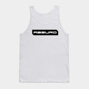 Absurd simple cyberpunk urban slang letters white Tank Top